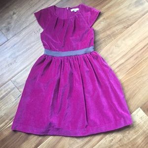 Mini Boden Velvet Magenta Dress